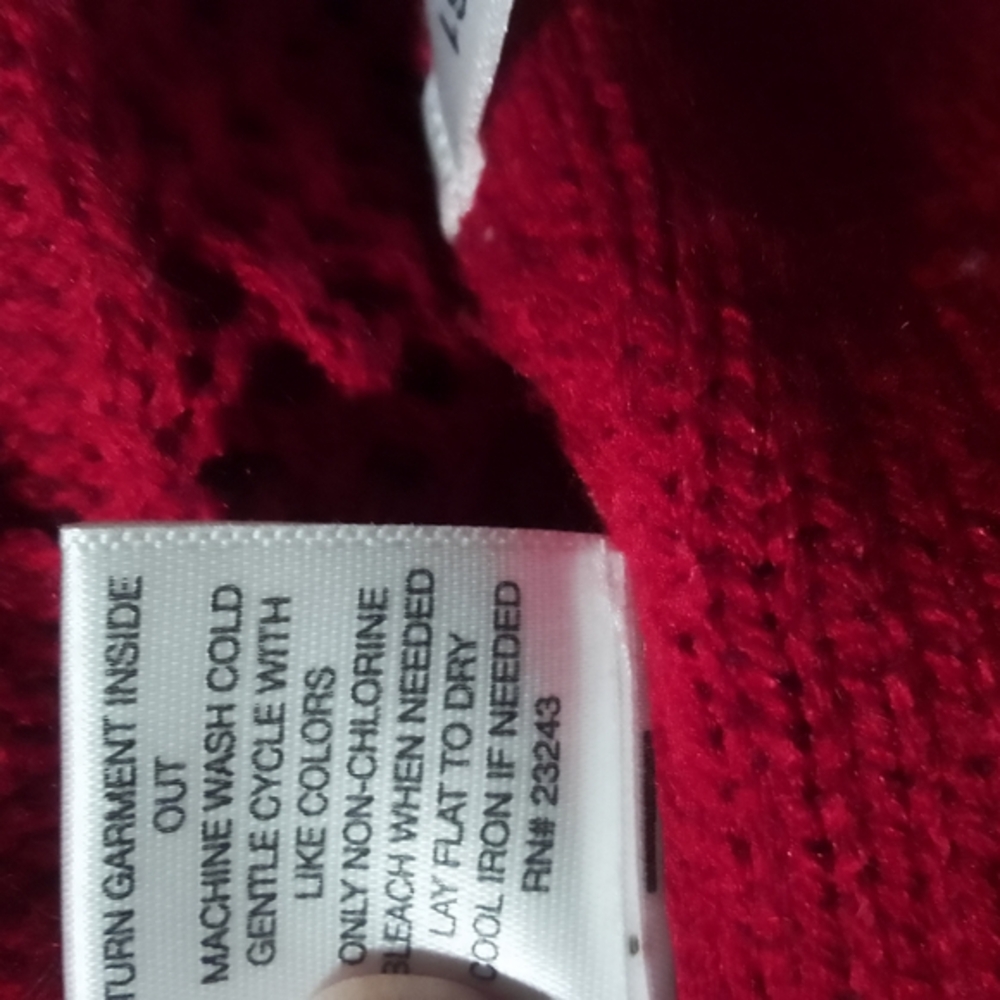 New York‎ & Company Vibrant Red Cowl Neck Sweater - Picture 9 of 10